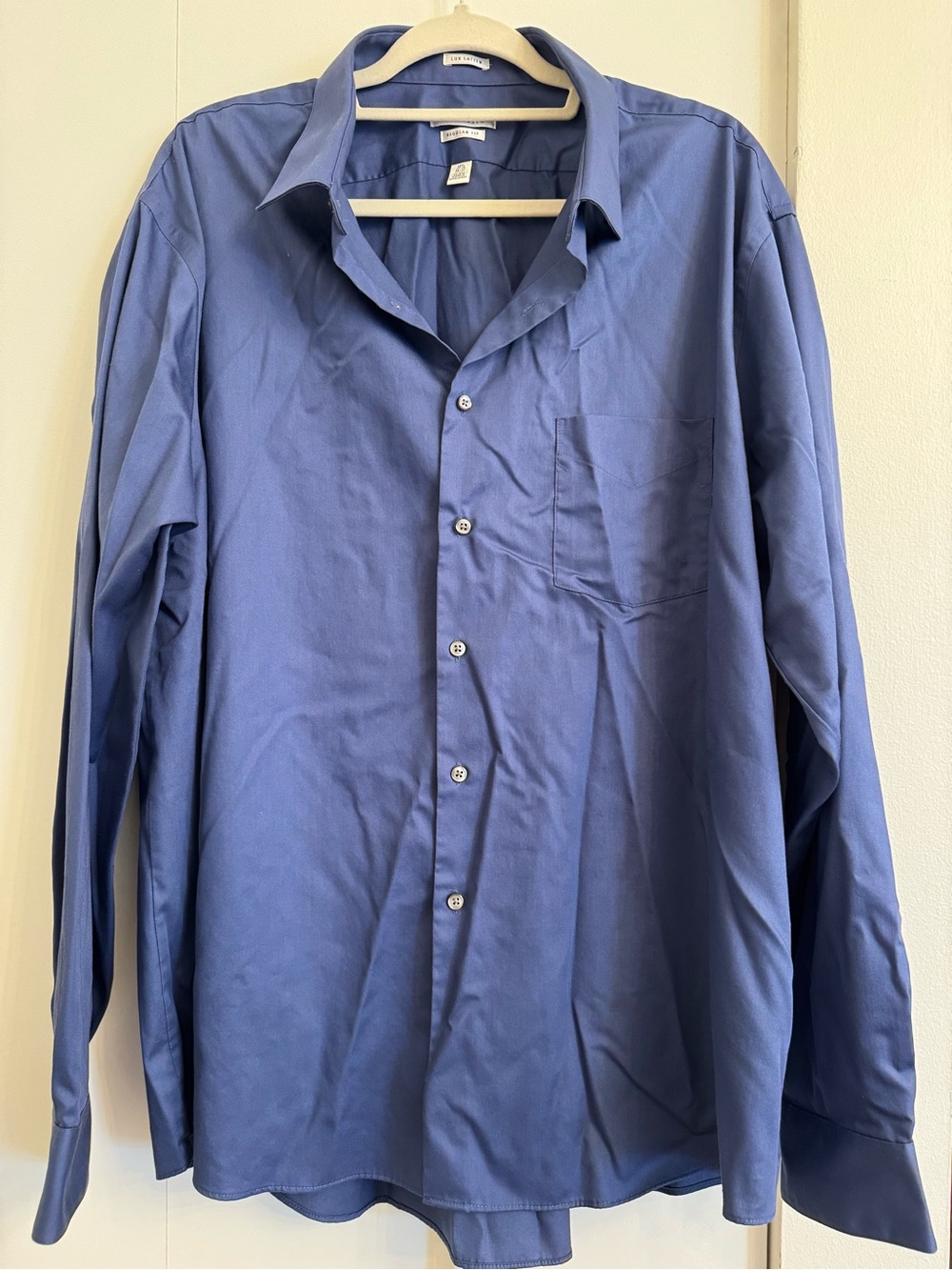 Van Heusen Men's Long Sleeve Blue Dress Shirt